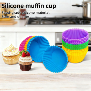 Pirottini per muffin e pirottini per cupcake riutilizzabili in silicone per friggitrice ad aria – Stampi da forno antiaderenti senza BPA per forno, microonde e friggitrice ad aria | Colore e logo personalizzati OEM