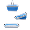 Cubo de silicona plegable de 12 litros con doble asa – Cubo de agua plegable impermeable port&aacute;til para exteriores, lavado de autos y pesca | OEM personalizado
