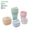 Set di tazze da caff&egrave; pieghevoli in silicone - Genitore e bambino 550 ml + 300 ml, tazza da viaggio pieghevole, senza BPA, commercio all'ingrosso OEM