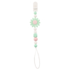 Cha&icirc;ne d'attache-t&eacute;tine en silicone fleur marguerite - Pendentif &agrave; croquer, sans BPA, vente en gros OEM
