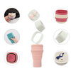 Set di tazze da caff&egrave; pieghevoli in silicone - Genitore e bambino 550 ml + 300 ml, tazza da viaggio pieghevole, senza BPA, commercio all'ingrosso OEM