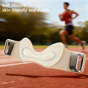 Correa de r&oacute;tula de silicona para airbag 3D: banda de soporte de rodilla ajustable con almohadilla aerodin&aacute;mica y hebilla autoblocante para correr, hacer ejercicio y hacer deportes | Logotipo personalizado OEM