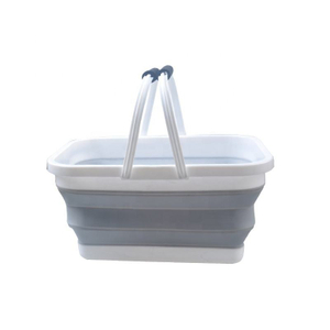 Secchio in silicone pieghevole da 12 litri con doppio manico – Secchio per acqua pieghevole portatile e impermeabile per esterni, lavaggio auto e pesca | Personalizzato OEM