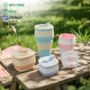 Set di tazze da caff&egrave; pieghevoli in silicone - Genitore e bambino 550 ml + 300 ml, tazza da viaggio pieghevole, senza BPA, commercio all'ingrosso OEM