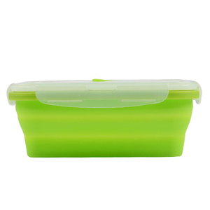 Bo&icirc;te &agrave; lunch pliable en silicone sans BPA 800 ml – R&eacute;cipient alimentaire pliable &eacute;tanche avec couvercle en PP pour le bureau, l'&eacute;cole et l'ext&eacute;rieur | OEM personnalis&eacute;