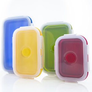 Ma&szlig;geschneidertes faltbares Lunchbox-Set aus lebensmittelechtem Silikon